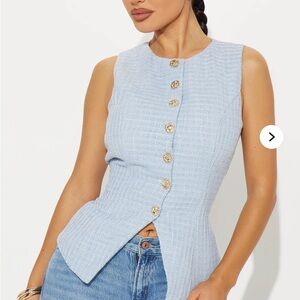 Fashion Nova Exquisite Taste Tweed Vest